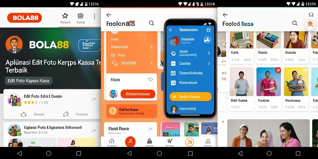 Antarmuka BOLA88 yang user-friendly saat mengedit foto dengan efek kaca.