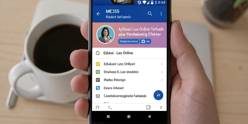 Antarmuka ME355 yang sederhana untuk Les Online yang interaktif.