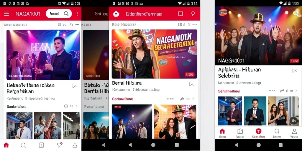 Tampilan antarmuka menarik NAGA1001 untuk berita hiburan selebriti.