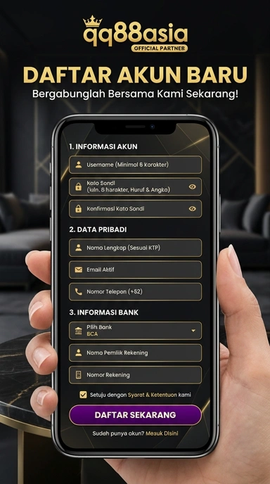 Buat Akun Baru qq88asia untuk Pengguna Android