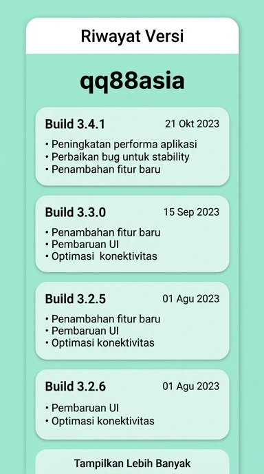Riwayat Versi Aplikasi qq88asia untuk Pengguna Android